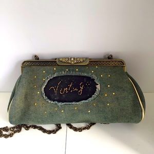 Far Nine Vintage Chain Link Clutch Purse